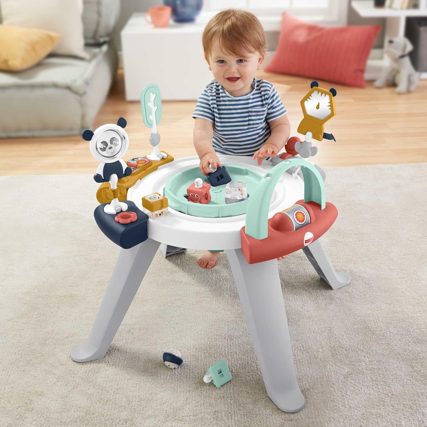 Fisher-Price Baby to Toddler Toy 3-in-1 Spin & Sort Activity Center and Play Table with 10+ Activities, Happy Dots