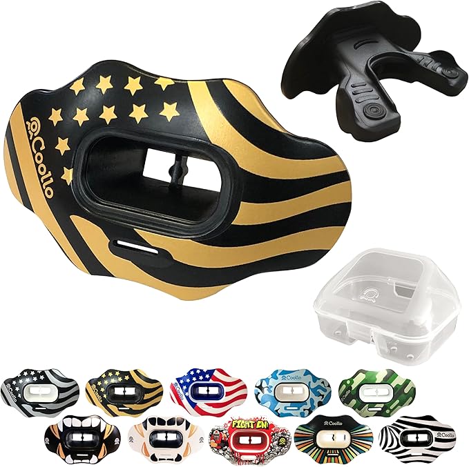 Football Mouth Guard Lip Guard MAXX/Might Football and High Impact Sports Lip Protector for Adults & Youth (Strap Included)