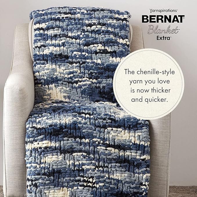 Bernat Blanket Extra Seaside Brights Yarn - 2 Pack of 300g/10.5oz - Polyester - 7 Jumbo - 97 Yards - Knitting/Crochet