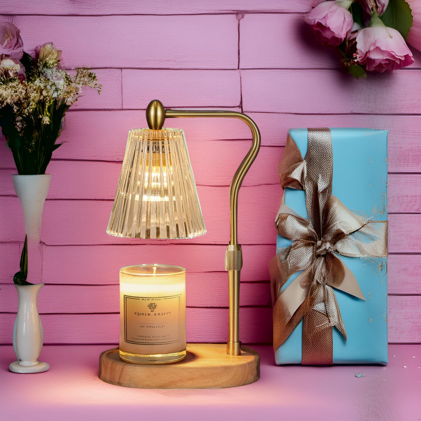 Engpure Candle Warmer Lamp with Timer and Dimmer Adjustable Height for Home Room Decor, Brithday Gifts for Women, Candle Warmer for Scented Jar Candles Mother's Day Gifts