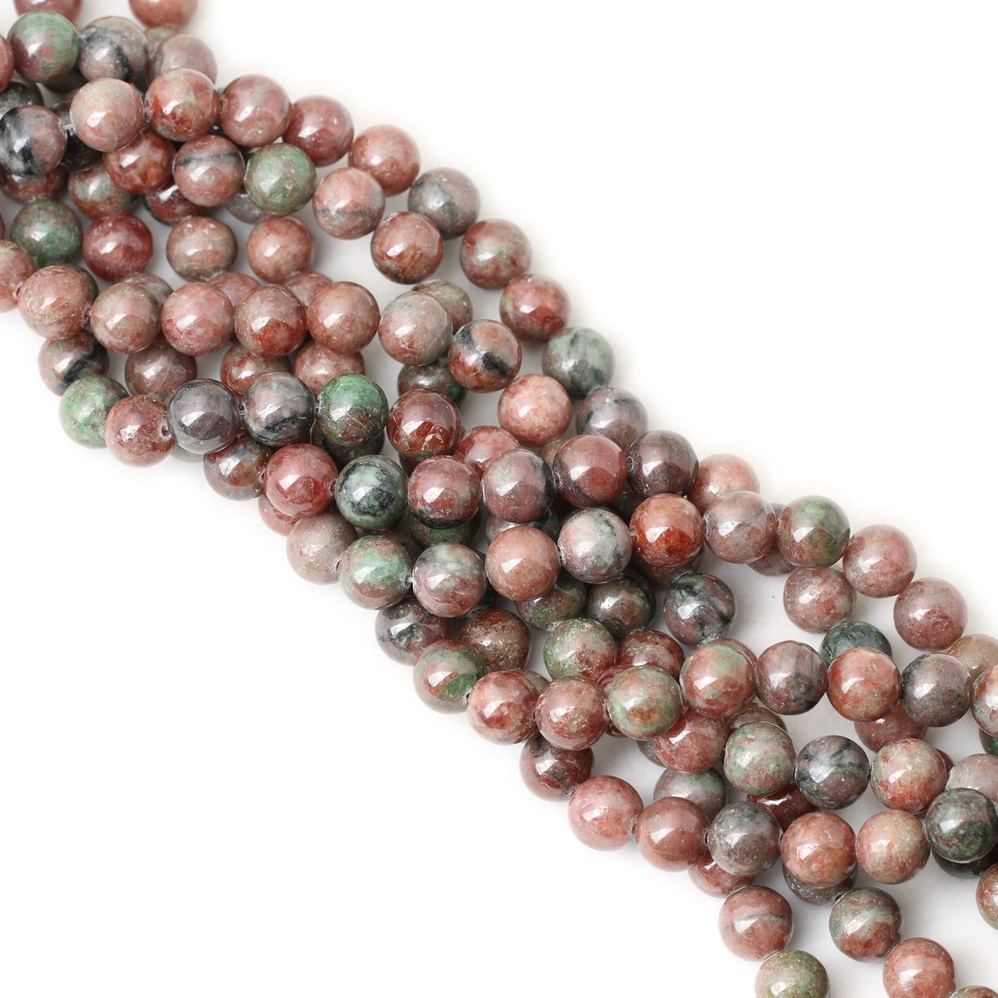 CHEAVIAN 35PCS 10mm Natural Kashgar Garnet Gemstones Round Loose Beads for Jewelry Making 1 Strand 15"