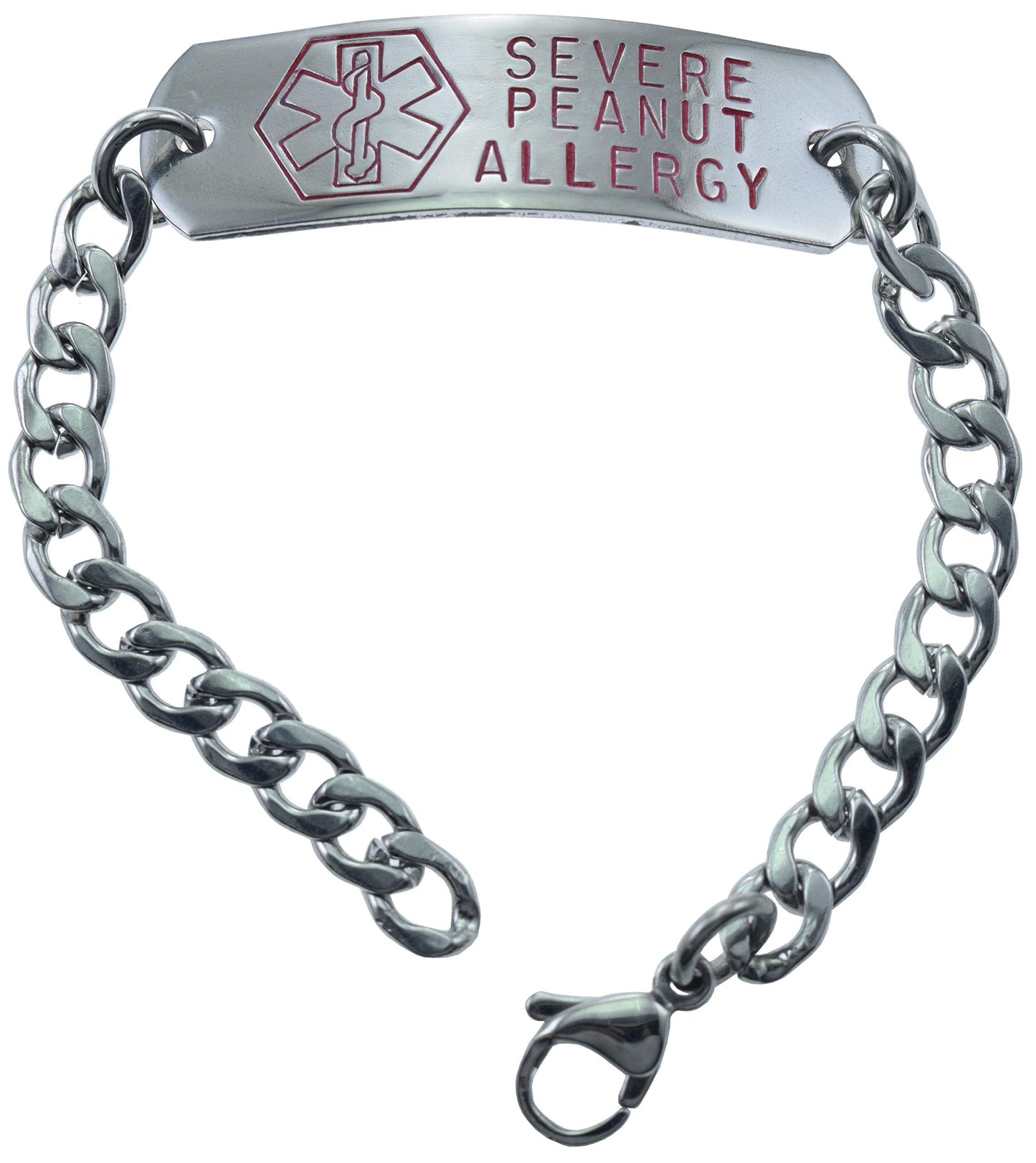 Personalized Medical Alert Bracelet, Customizable on both sides, multiple sizes, Adjustable, Stainless steel