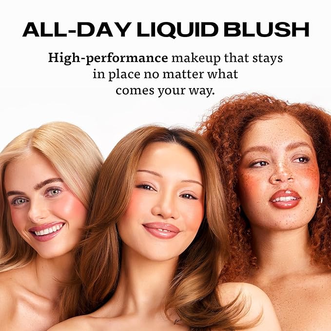 Sacheu Cheek STAY-N Liquid Blush for Cheeks — High Pigment, Buildable, Lightweight Cream Blush for Dewy & Radiant Flushed Cheeks — Long-lasting & Cruelty Free, Sugar & Spice Duo