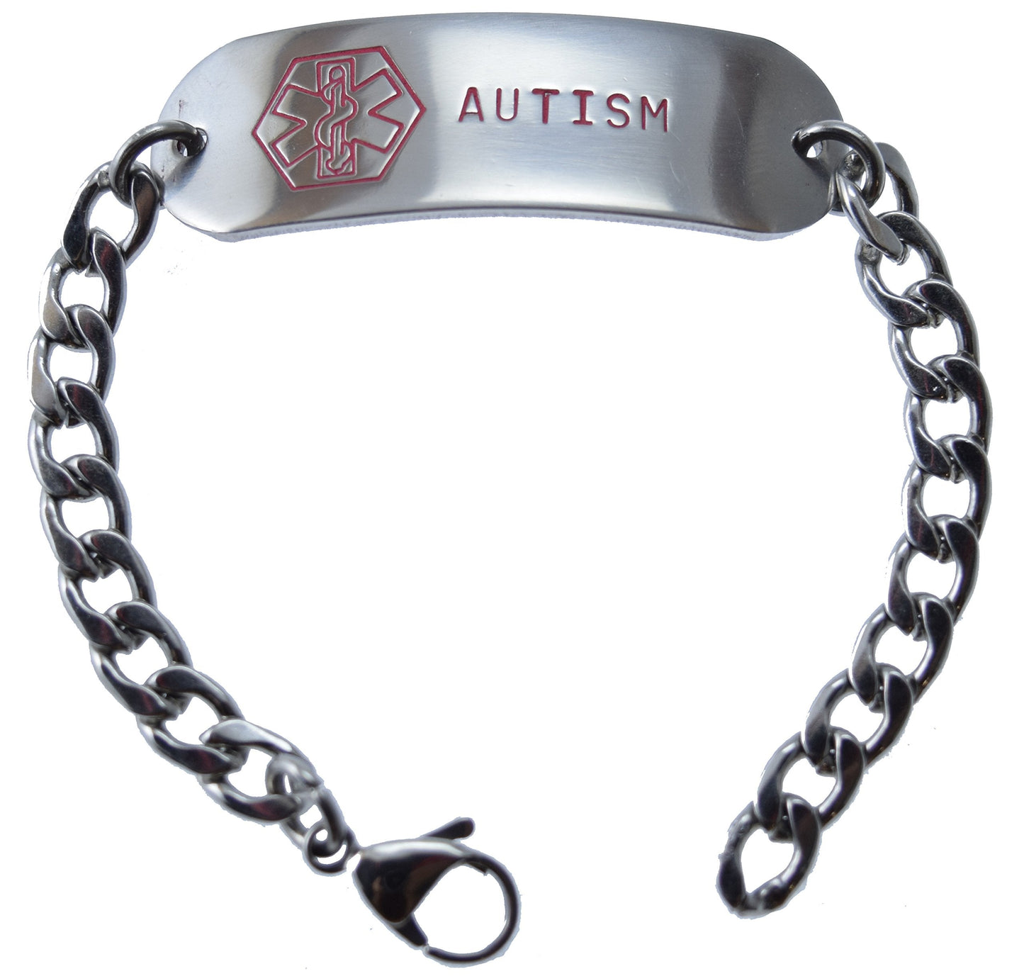Personalized Medical Alert Bracelet, Customizable on both sides, multiple sizes, Adjustable, Stainless steel