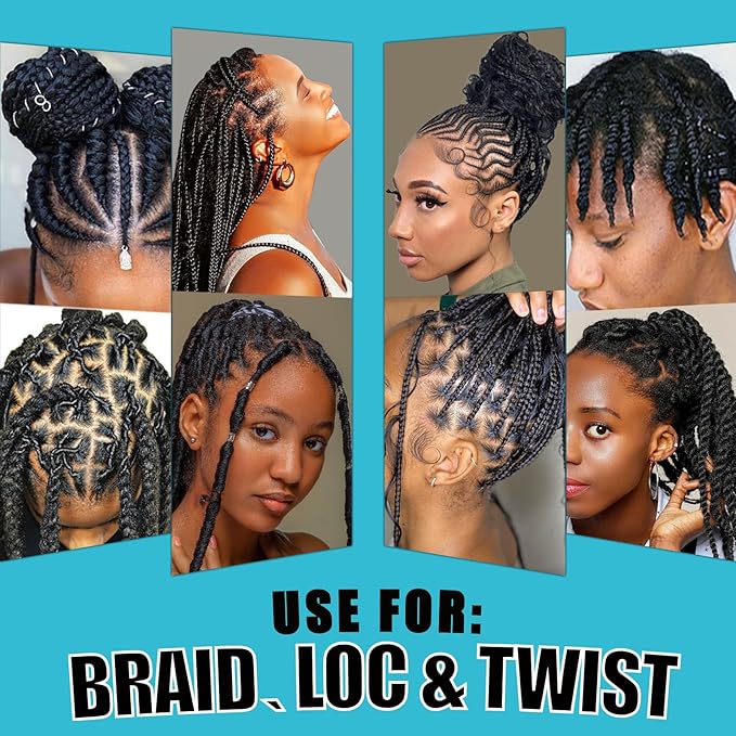 16 OZ Braiding Gel for Twist, Locs, Braids, Edge Control - Extra Hold, High Shine, No Flake, Long Lasting for Locks, Cornrows - Smooths & Tames Frizz (Tea Tree)