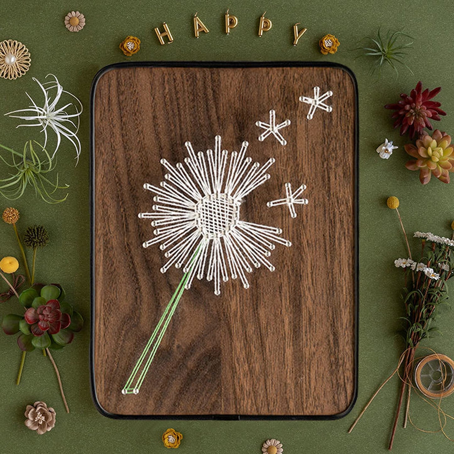 BAZIMA ALICE DIY String Art Kit for Beginner, Dandelion String Art,Unique Gift,Craft Kit for Holidays