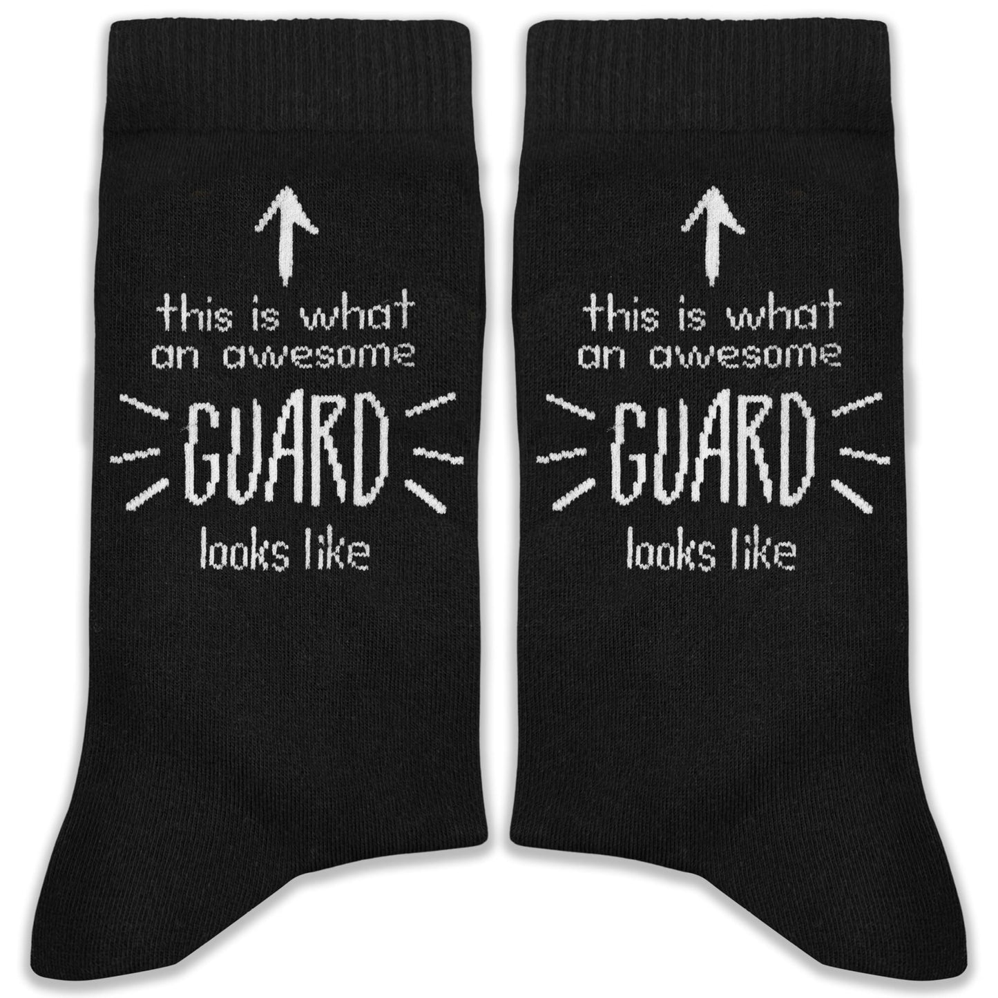 This Is What an Awesome Guard Looks Like Socks – Funny Security Guard Gifts for Birthday, Christmas, Retirement, Work Anniversary, or Just Because.(196)