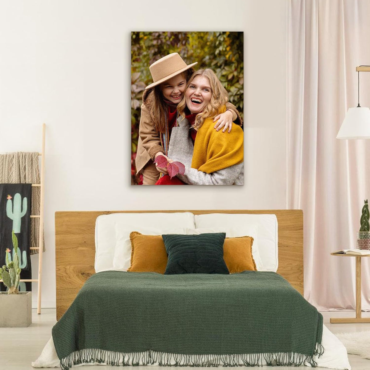 Custom Canvas Prints with Your Photos- Personalized Print Canvas Pictures, Custom Wall Art Gift for Living Room, Bedroom, Wedding Family Baby Pets Framed 8 x 12 inche