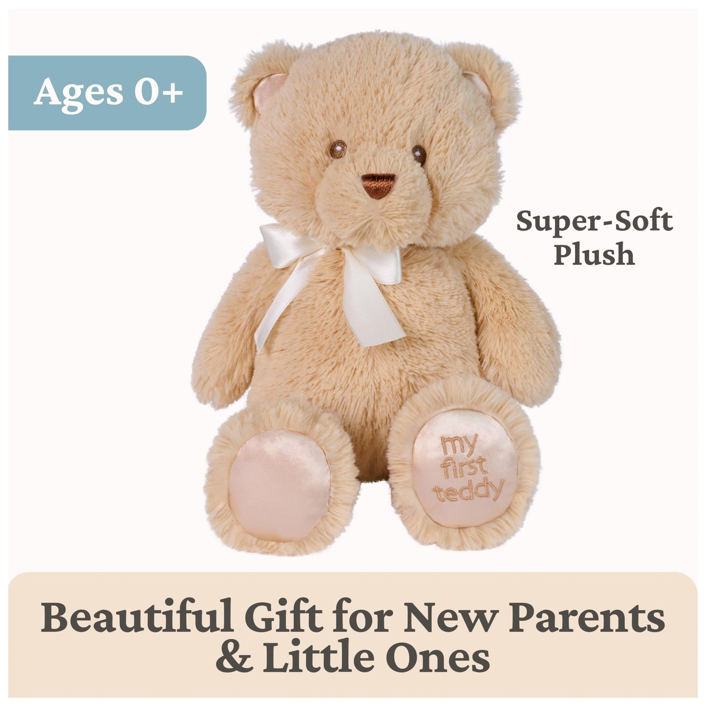 GUND Baby My First Teddy Bear, Ultra Soft Animal Plush Toy for Babies and Newborns, Light Brown/Tan, 10”