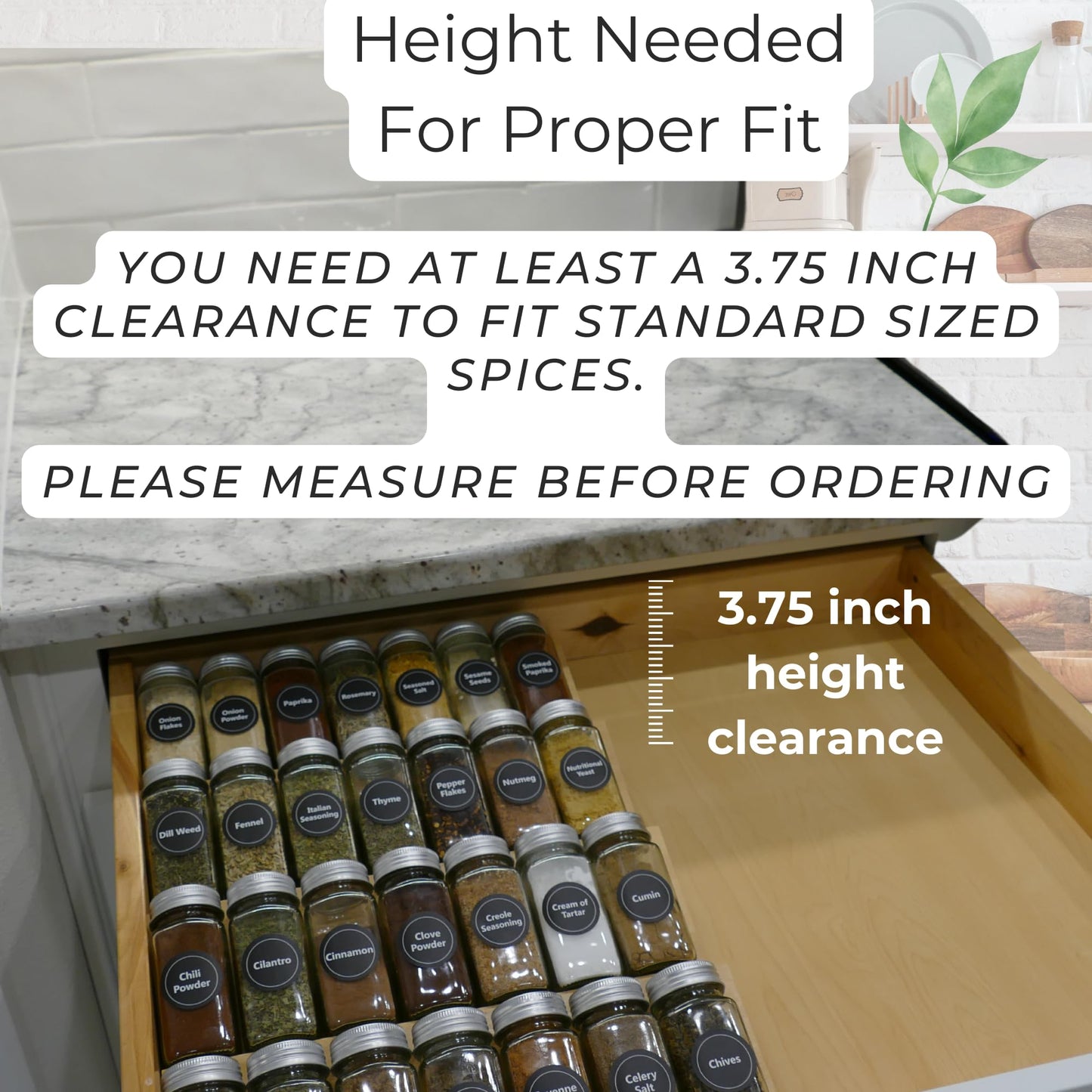 Sweet Living 4 tier spice rack drawer organizer for Kitchen Cabinets | Wooden spice drawer organizer, Space-Saving kitchen drawer organizer for Neat In-Drawer Spice Storage