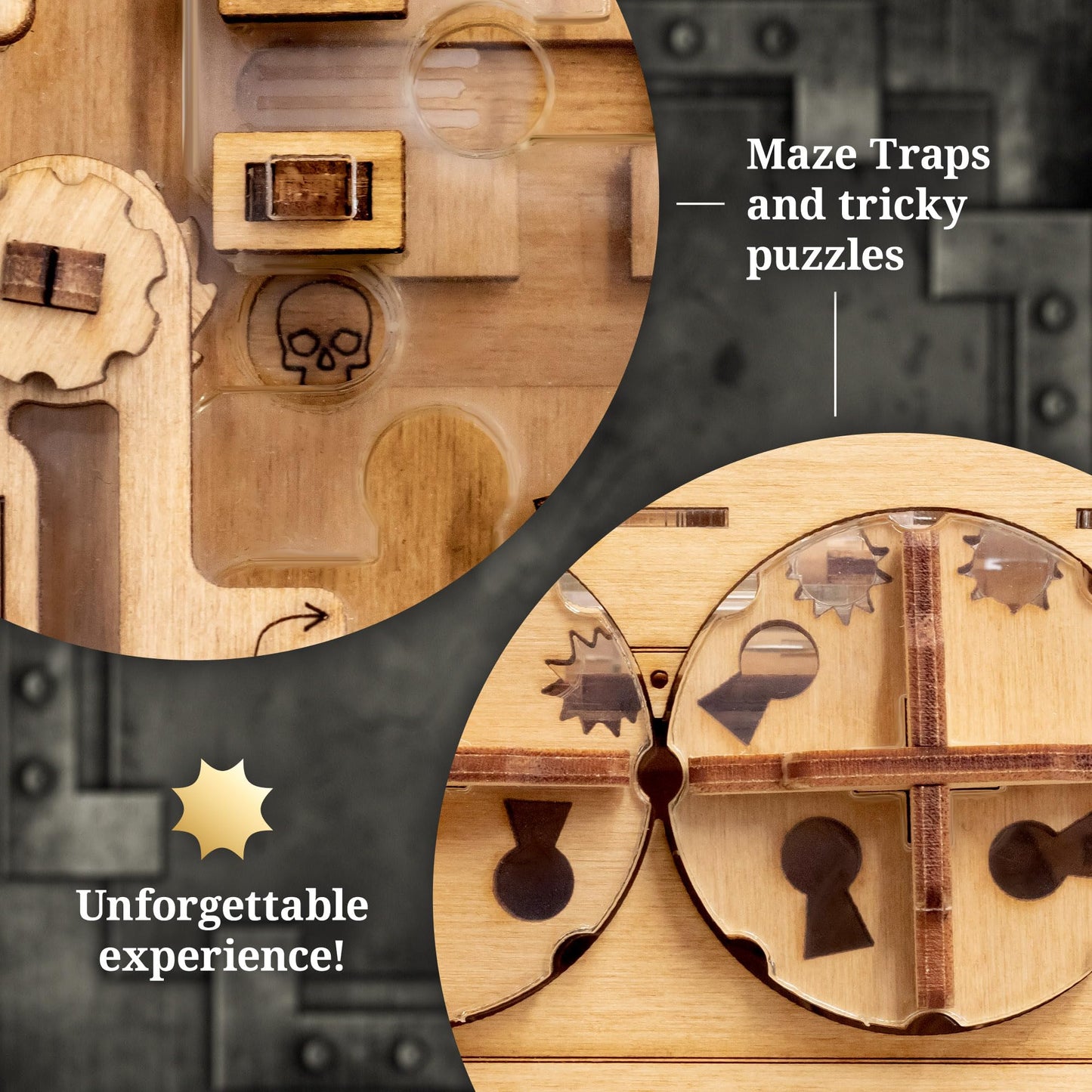 iDventure A-Maze-ing Safe | Puzzle Box for Adults | Creative Escape-Style Challenge | Unique 3D Puzzle for Memorable Gift Giving