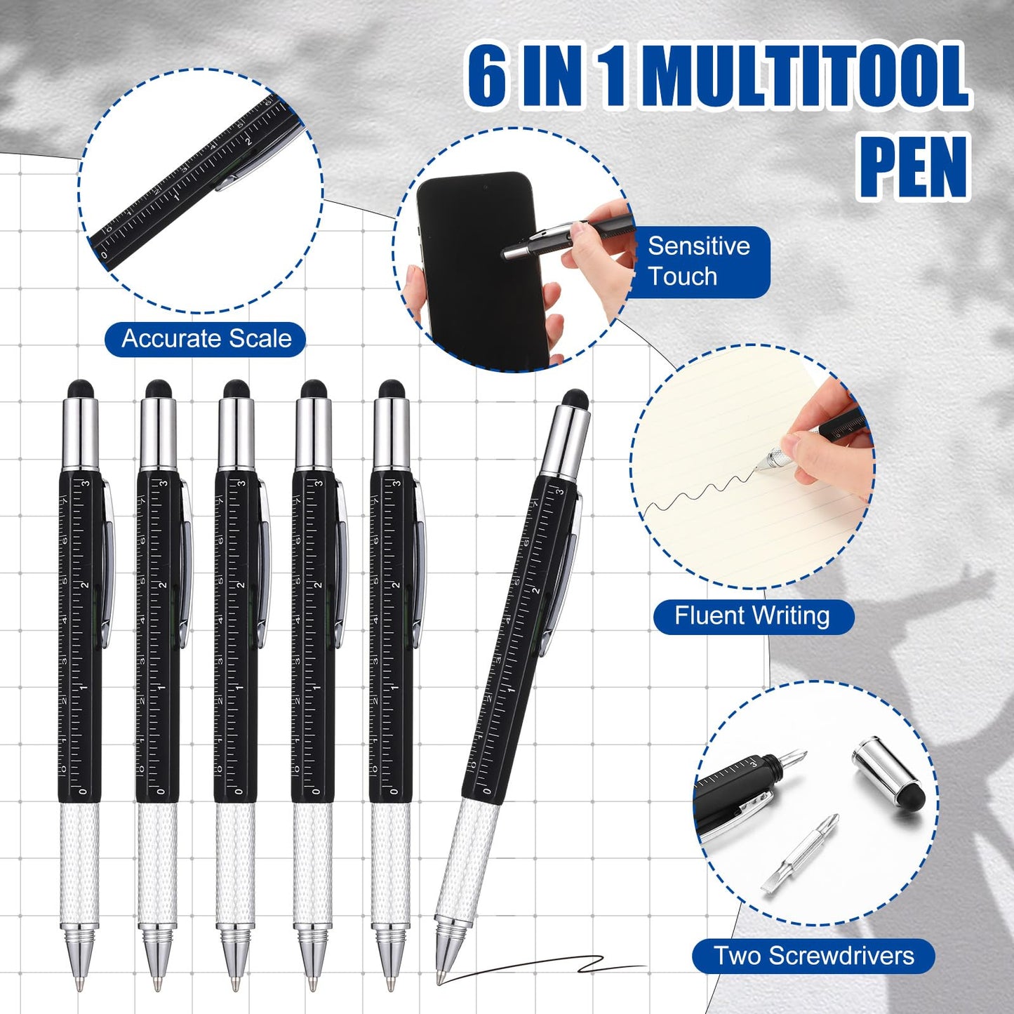 Huquary 30 Pcs Baby Shower Prizes for Men Gifts Bulk Multitool Pen Card Tool Keychain Flashlight for Winner Bachelor Party