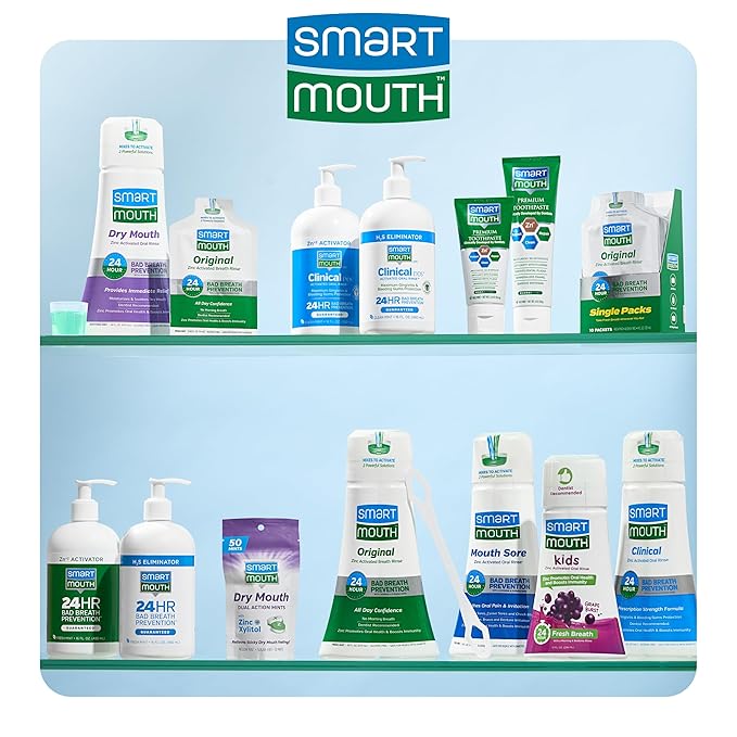SmartMouth Premium Zinc Ion Toothpaste - Whitening - with Fluoride - Refreshing, Anti-Cavity Toothpaste for Adults - Strengthens Enamel - Mild Mint Flavor, 6 oz (2 Pack)