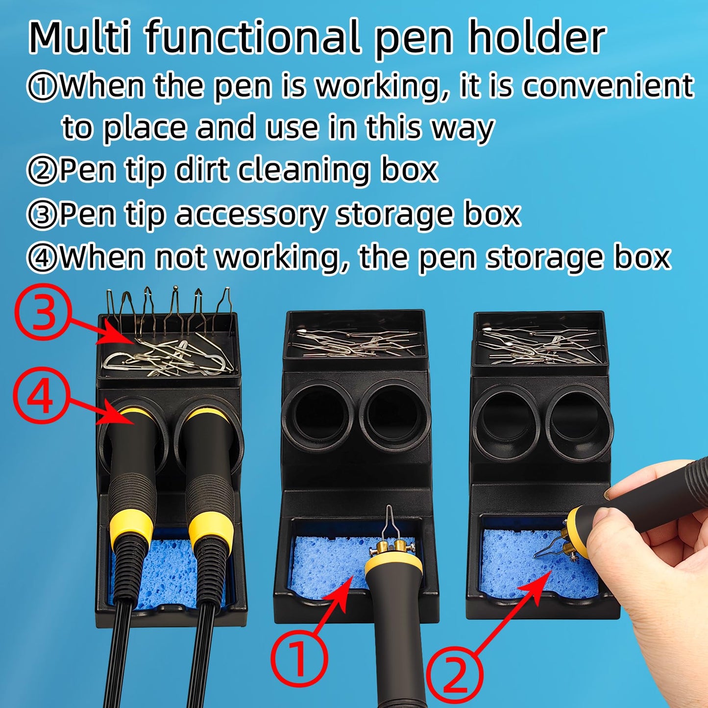 FIRElood Wood Burning Tool, Wood Burner kit Pen 25~750℃, Wood Burning kit with Digital Thermometer Temperature Adjustable Temperature, 2 pyrographic Wood Burning pens, 30 Wood Burning Pen Tips