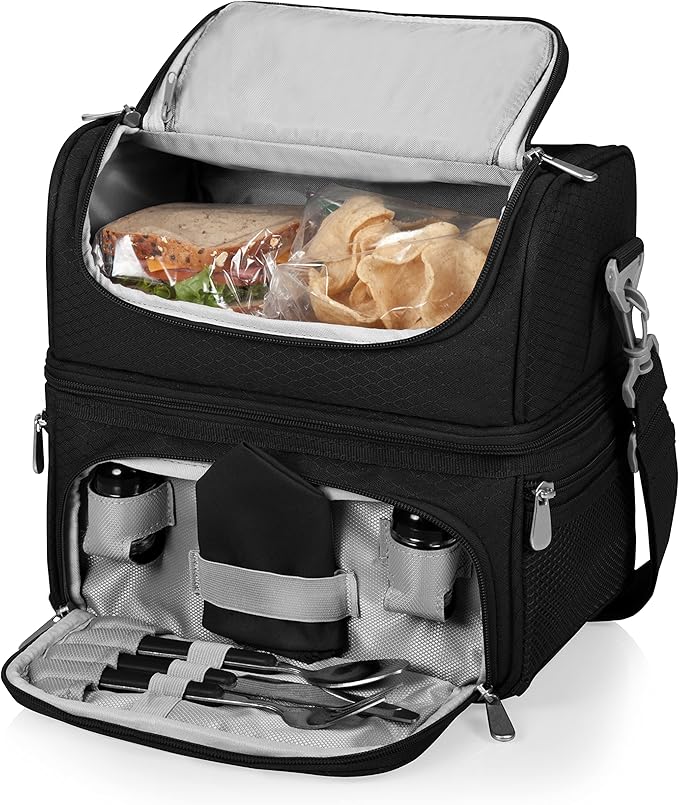 PICNIC TIME NFL unisex-adult NFL Pranzo Lunch Bag, Insulated Lunch Box with Picnic Set, Lunch Cooler Bag