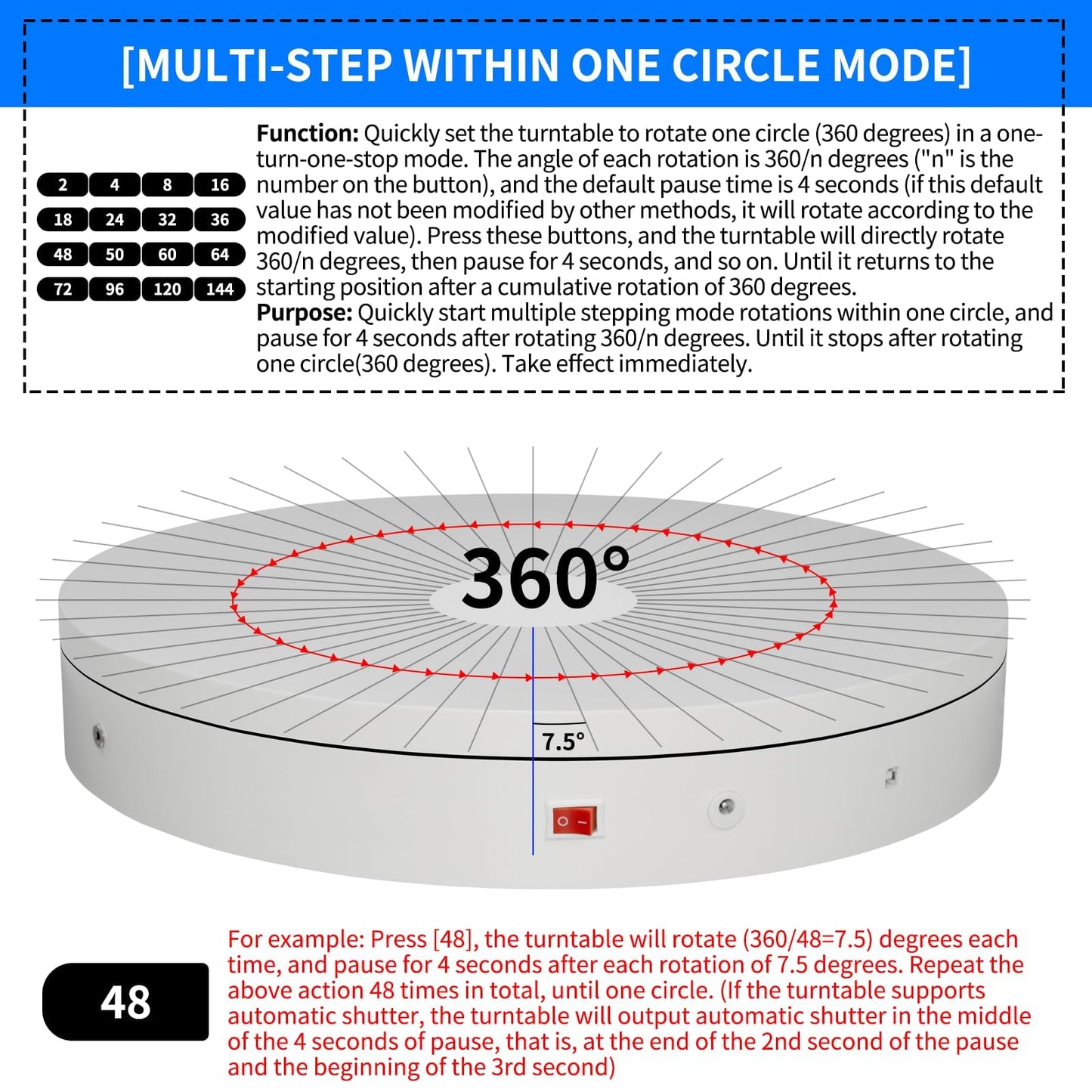 Programmable Motorized Electric Turntable Rotating Display Stand Rotating Platform Spinning Platform Secondary Development Motorized Electric Lazy Susan for 3D Scaner or Display with USB/Bluetooth
