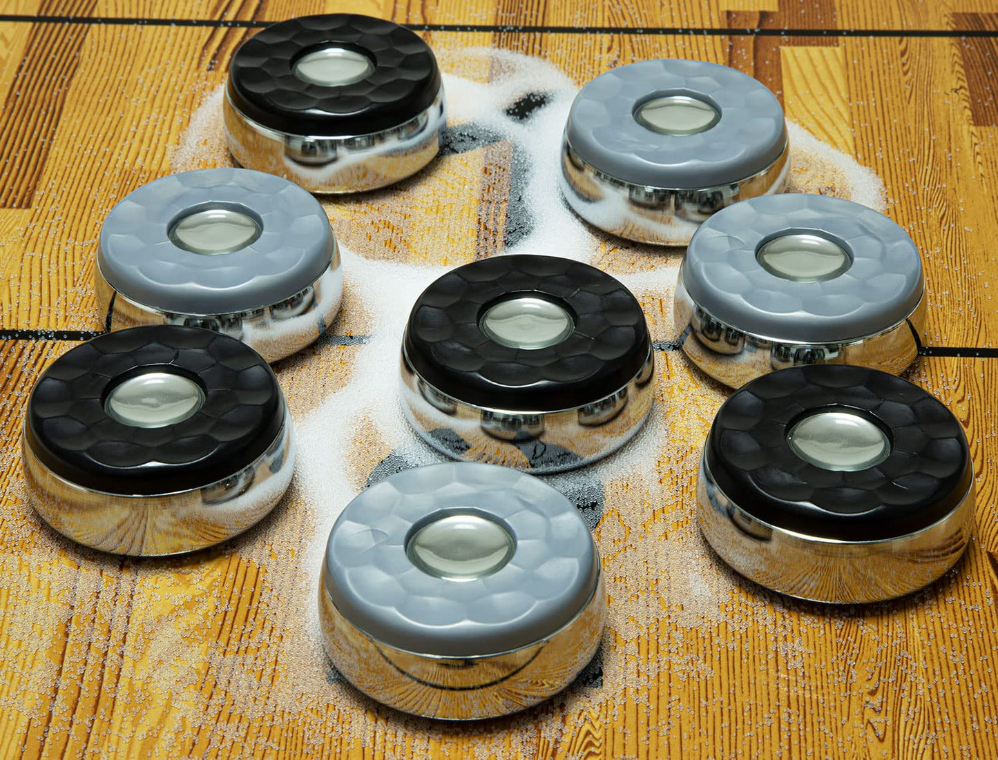 YDDS Shuffleboard Pucks Indoor- Set of 8 - Home Game 2-5/16” (58mm)
