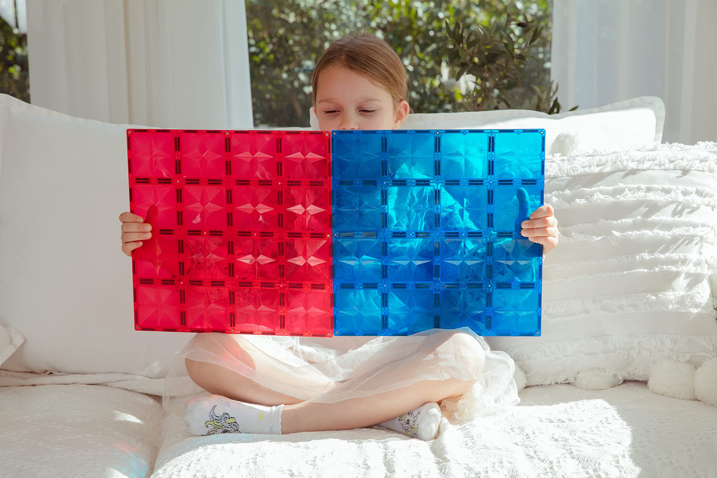 MEGAGONTILES 162PCS Premium Magnetic Tiles Set | STEM-Authenticated Magnetic Building Blocks | Educational Construction Toy for Kids Ages 3–8 (Boys & Girls)