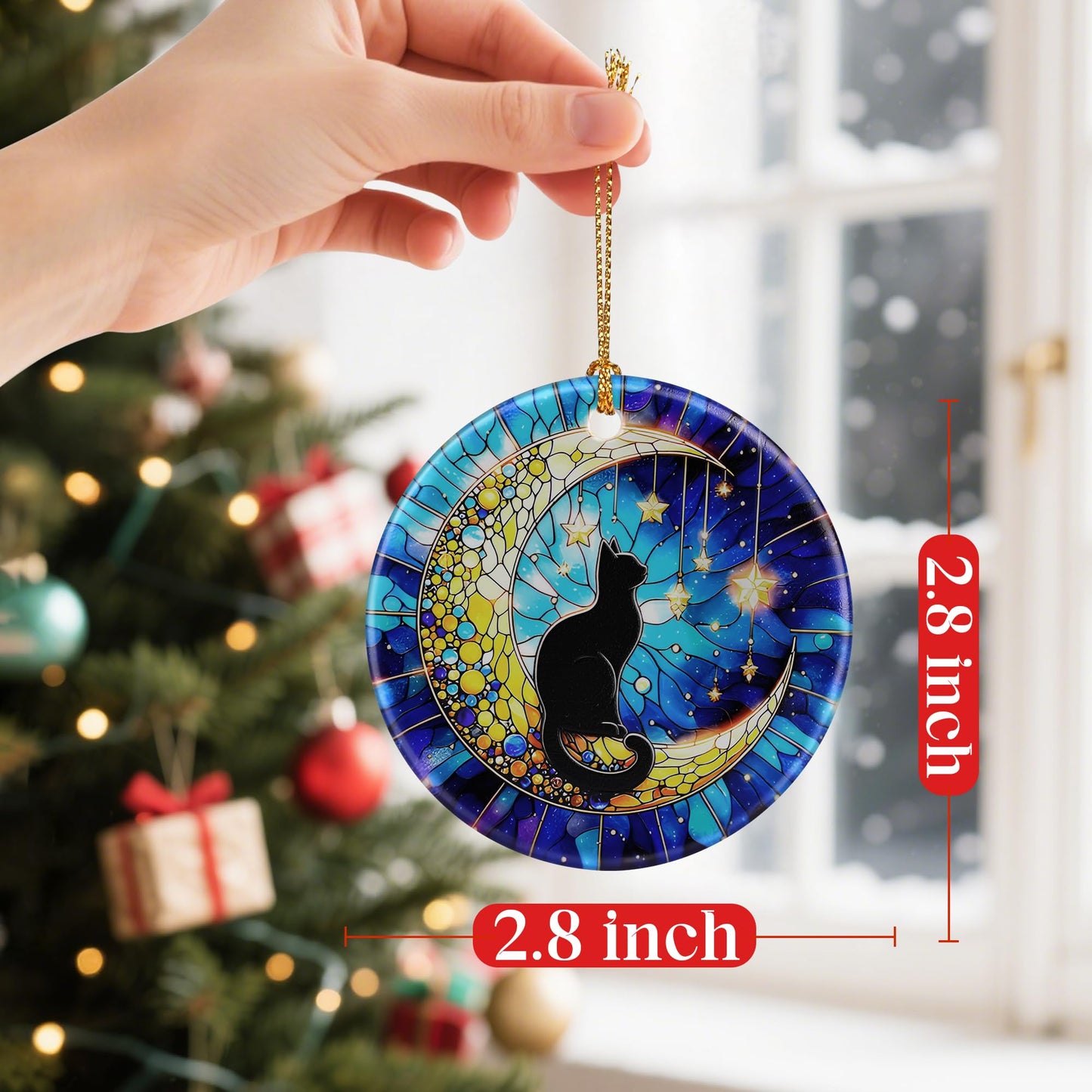 Black Cat Ornaments, Christmas Ornaments: Christmas Tree Decorations, Holiday Decor, Stocking Stuffers, Gift Ideas, Xmas Gift, Pet Lover Gifts & Gifts for Cat Lover