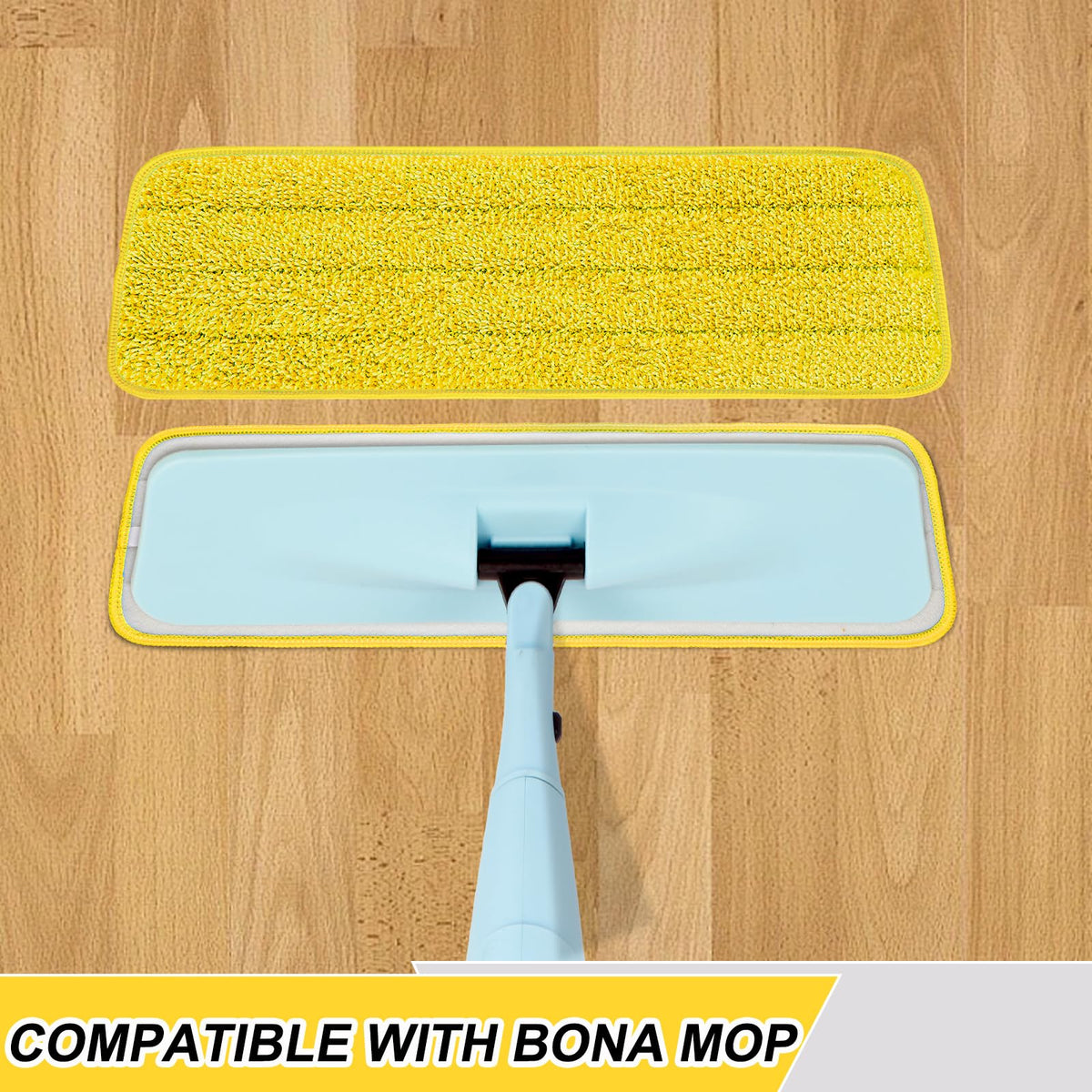 16.5 Inch Reusable Mop Pads Microfiber Spray Mop Replacement Heads for Wet