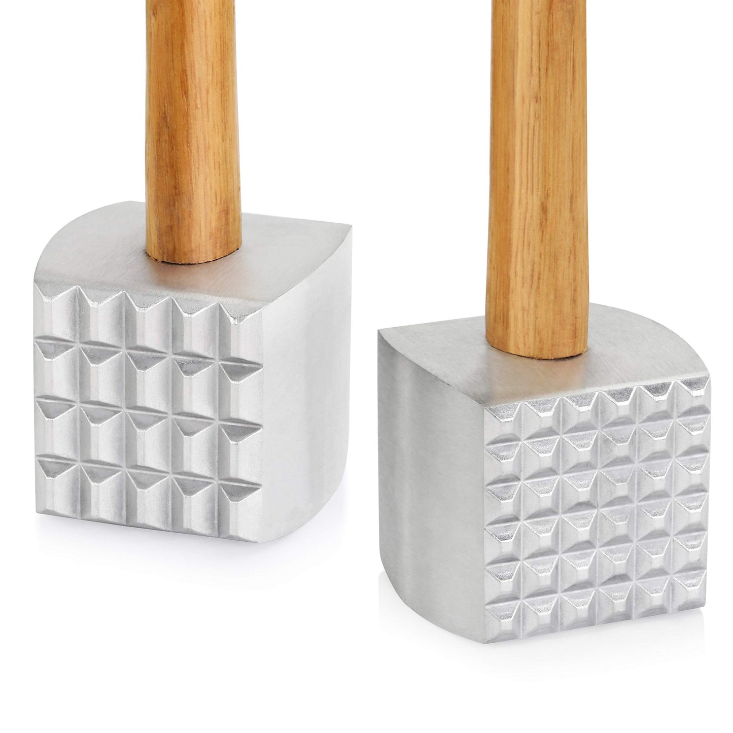 New Star Foodservice 36398 Wood Handle Aluminum Meat Tenderizer/Mallet/Hammer, 13-Inch Overall