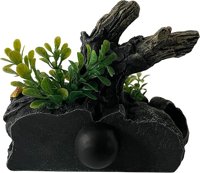 OrnaMounts Aquarium Decor Magnetic Driftwood Outcropping Ornament –Wall-Mounted Fish Tank Accessory