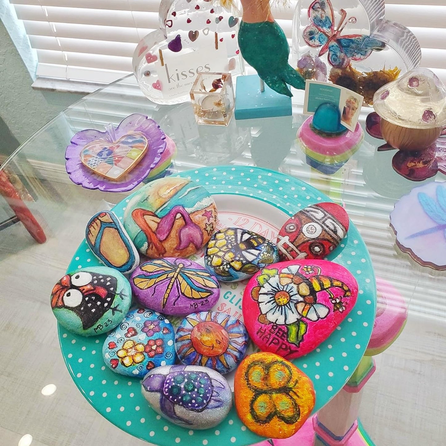 Lifetop 15PCS Large Rocks for Painting,DIY Rocks 3.5"-4.5" Flat & Smooth for Painting, Arts, Crafts, Decoration - Large Kindness Rocks Hand Picked