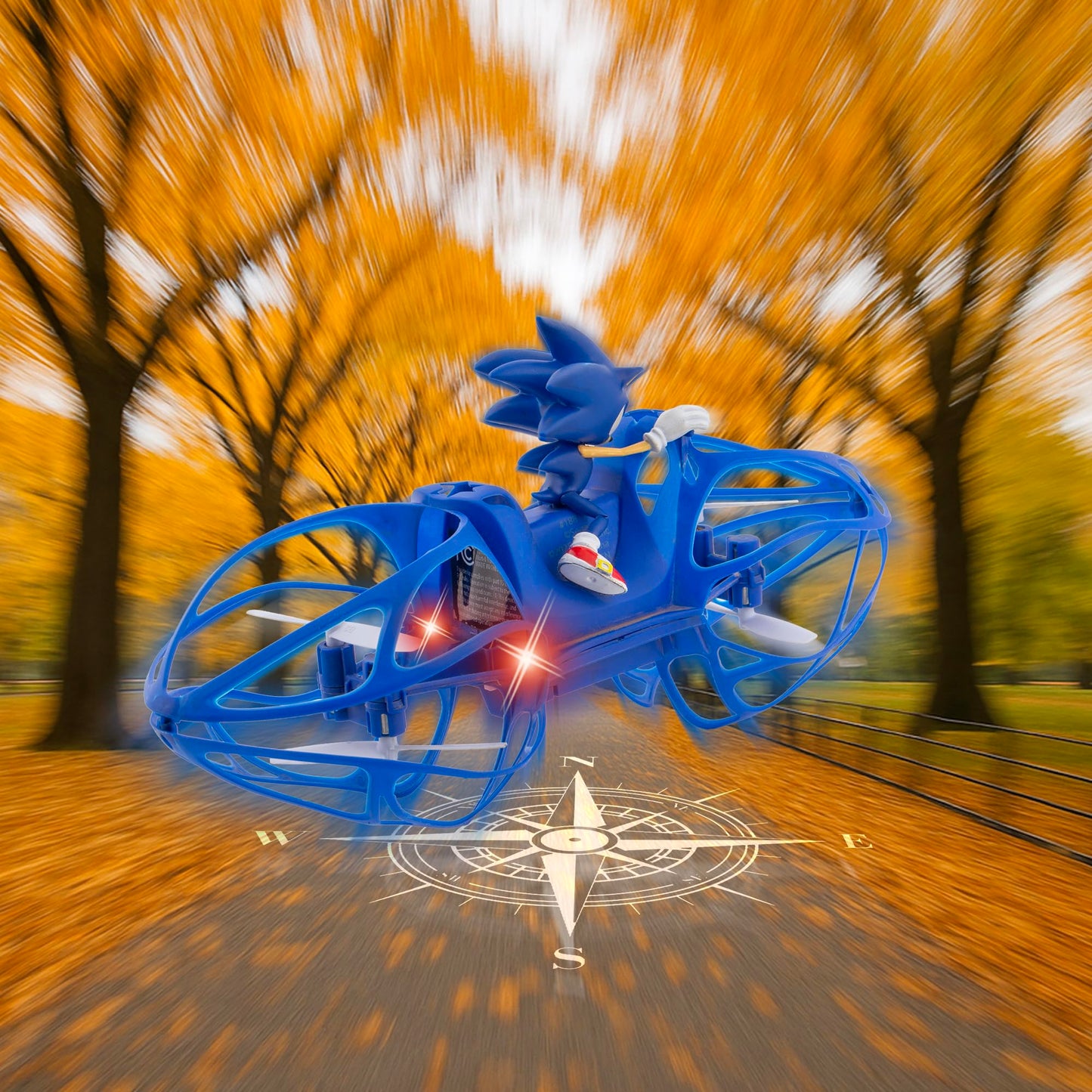 NKOK Sonic RC HoverBike Flying Toy, 2.4GHz Remote Control, Gyro Stabilized Altitude Hold, Auto Takeoff & Landing, Multi-Speed Stunt Flip Action, USB Rechargeable, Ages 6+