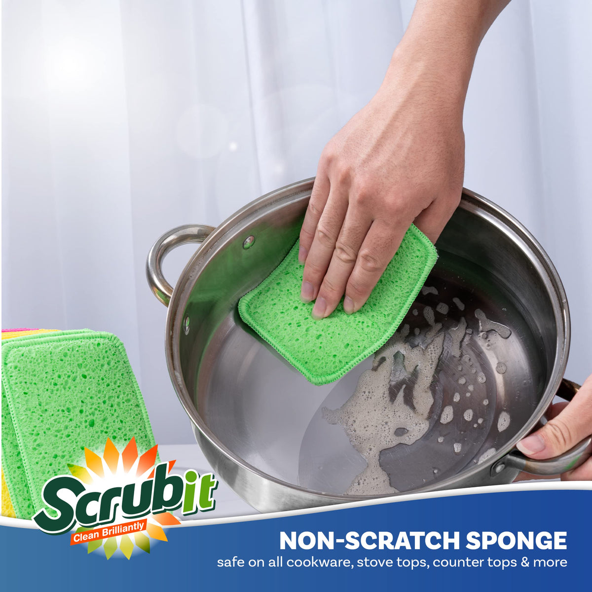 12 Pack] Scrub and Wipe Cleaning Pads (12 Count)