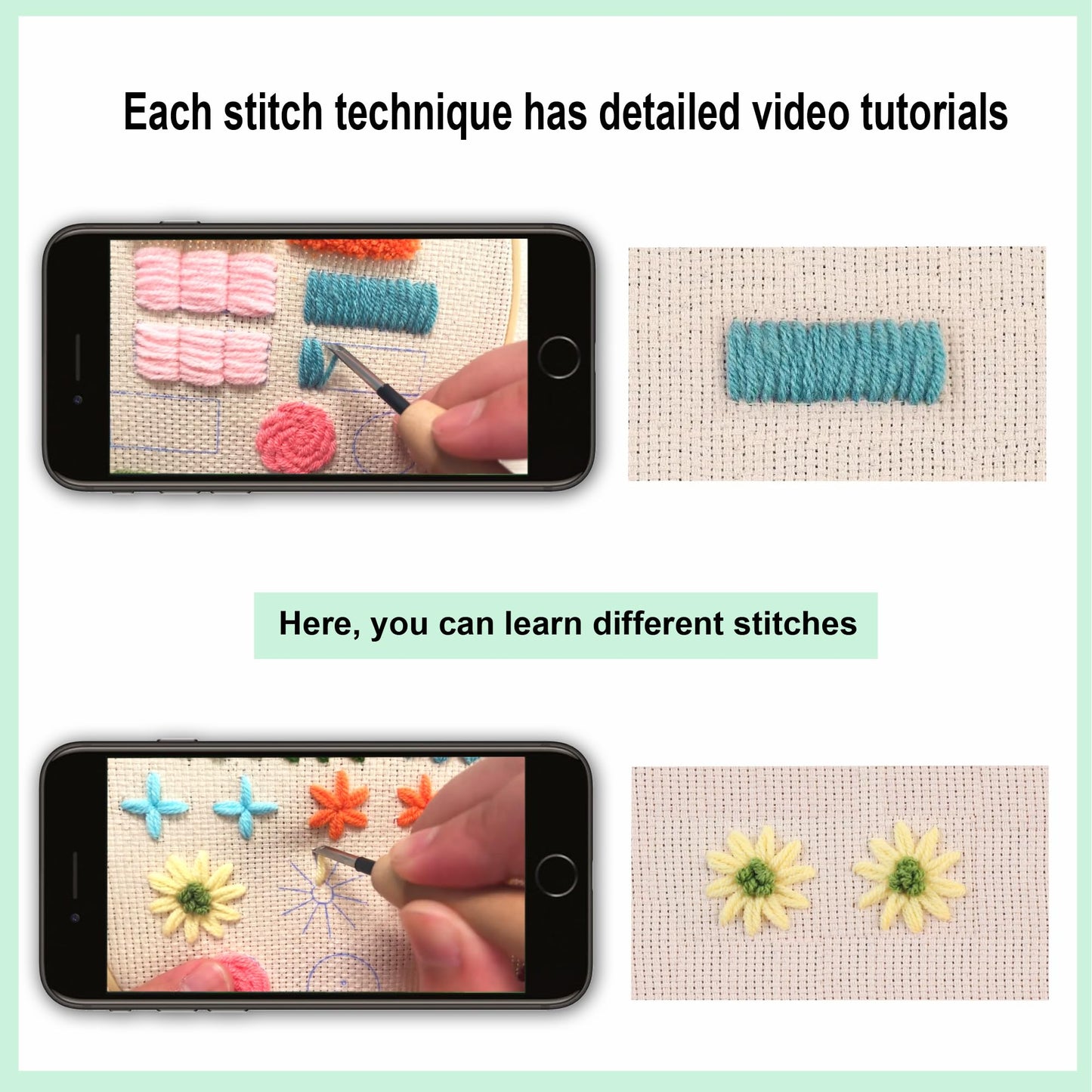 Myfelicity Punch nedle kit,Punch Needle Kits Adults Beginner,Learn Various Needlework Techniques for poking Embroidery