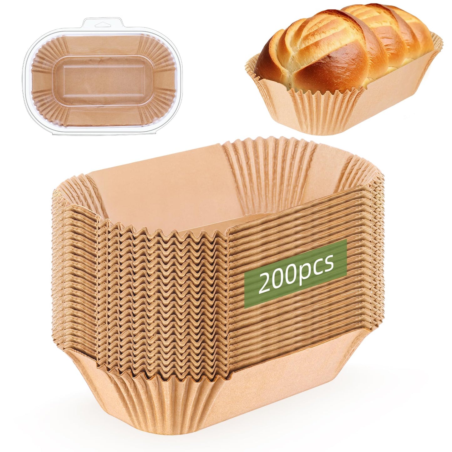 200pcs Loaf Pan Liners, Loaf Pan Liners for Baking 9x5inch, Bread Pan Parchment Liner, Bread Pan Liner for Baking (200)