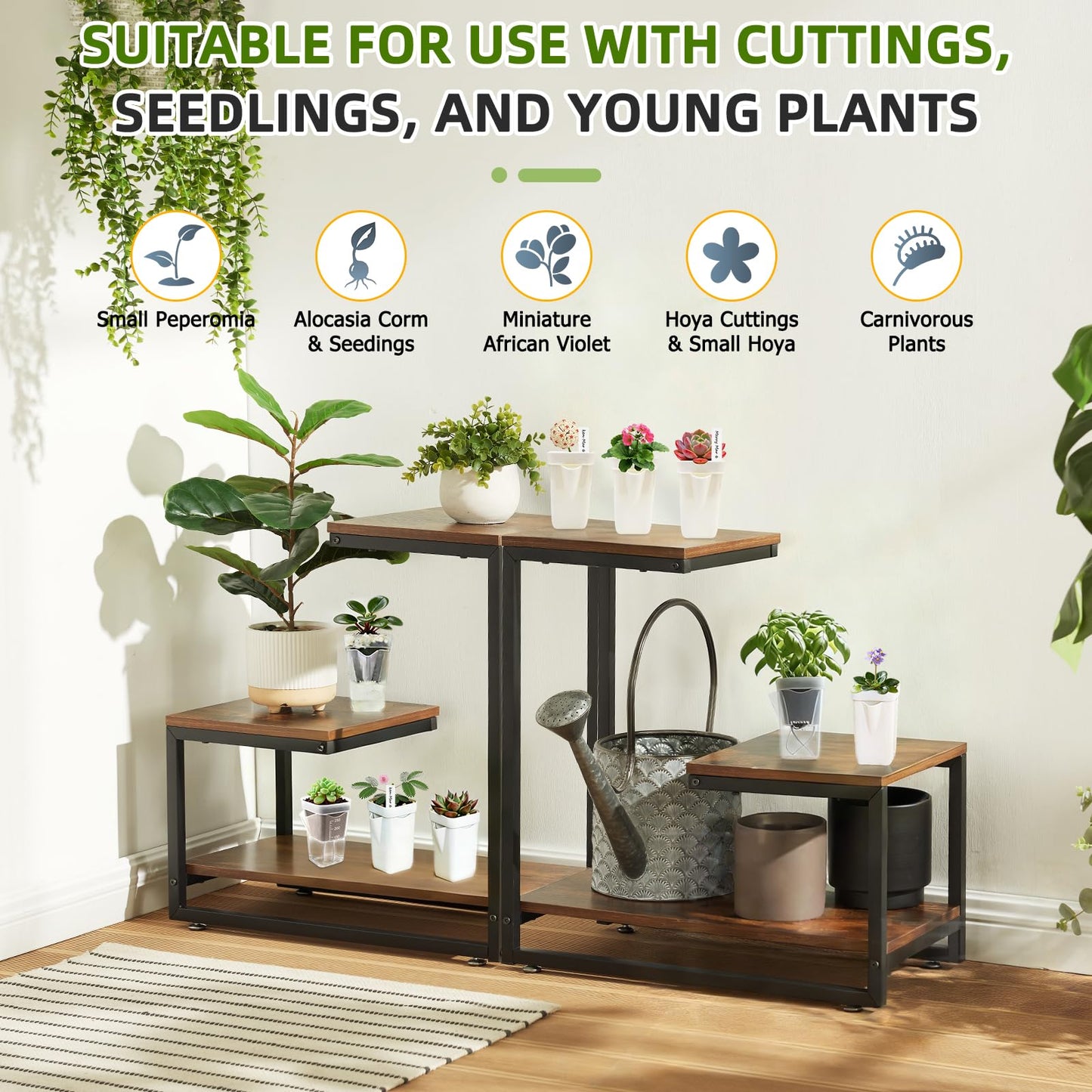 2.5" Small Self Watering Pots for Indoor Plants, 16 Pack Mini White Plastic Planters with Drainage Holes, Semi Hydroponic, Propagation, Cuttings, Seedlings, African Violets, 16 Plant Labels and Wicks