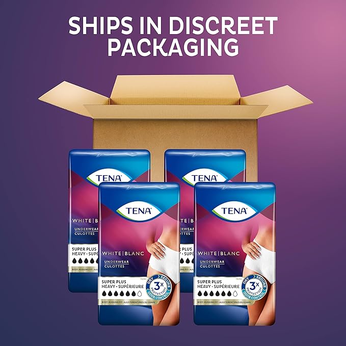 Tena Incontinence & Postpartum Underwear for Women, Super Plus Absorbency - Small/Medium - 56 Count