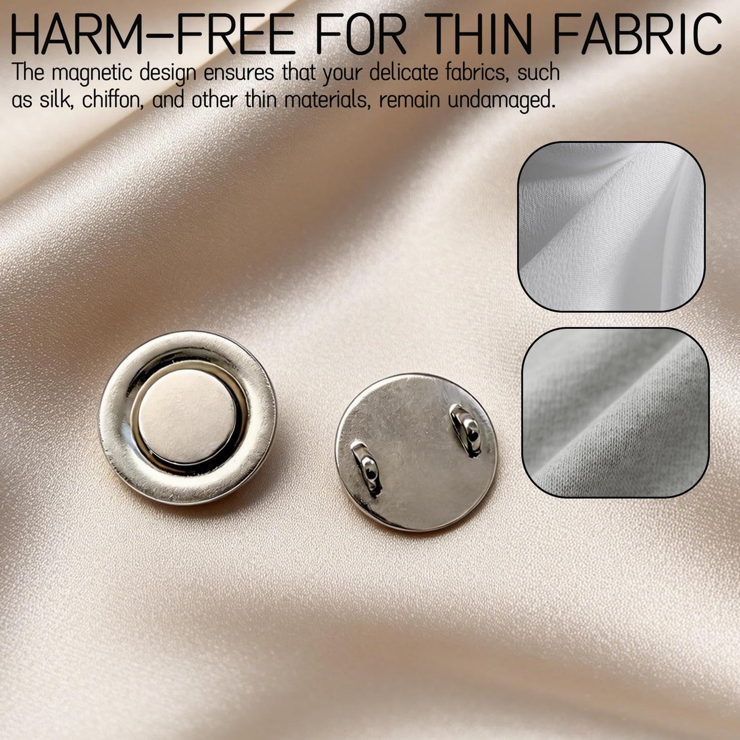 Mini Magnetic Pin Brooch Converters - Harm-Free for Thin Fabric, Suitable for Scarf, Shirts, Hijab, and Collar(6 Pack)
