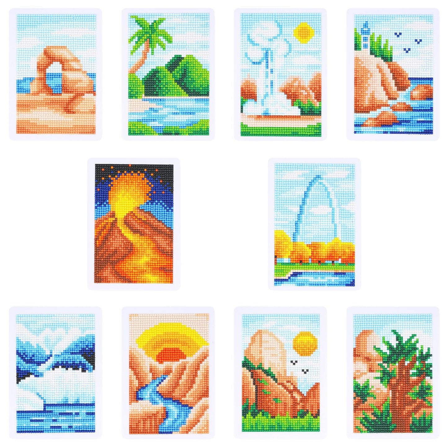 Citrichand Landscape Diamond Art Kits for Adults 10 Pack (4.7×6.6 in) – DIY Stress Relief Art Therapy Craft | Premium Design & Packaging | Relaxing Mindfulness Gift for Adult & Kid. (Landscape)