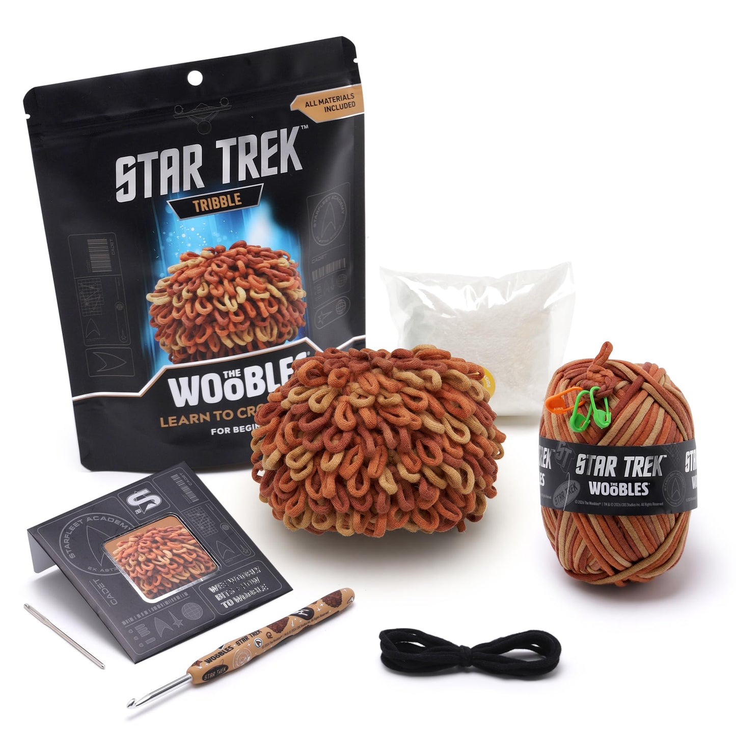 The Woobles Star Trek Crochet Kit for Beginners with Easy Peasy Yarn as seen on Shark Tank – Arts & Crafts Adult Knitting Kit with Step-by-Step Video Tutorials - Tribble