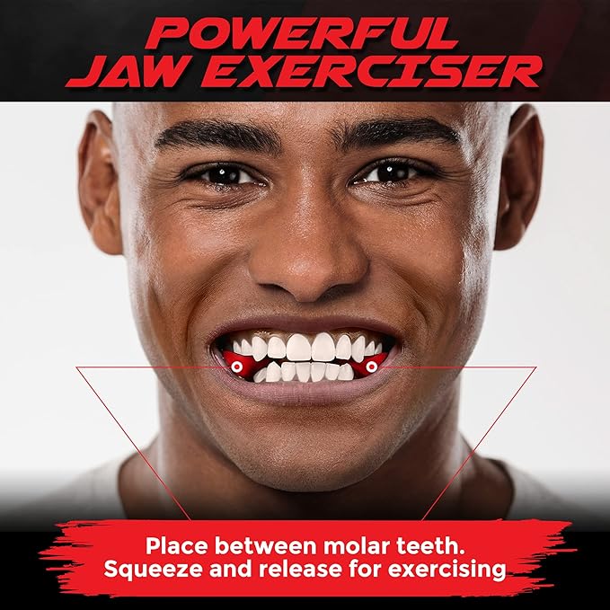 Mayena Jaw Exerciser for Men & Women | 4 Resistance Levels (8pcs) Silicone Jawline Exerciser Set | Powerful Jaw Trainer & Jawline Shaper for All Level Users | Slims, Tones & Defines the Face