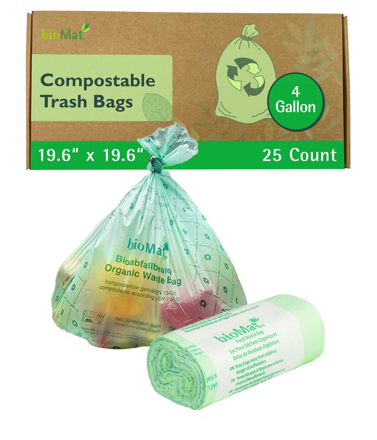 4 Gallon Compostable Food Scrap Bags (25 Count)