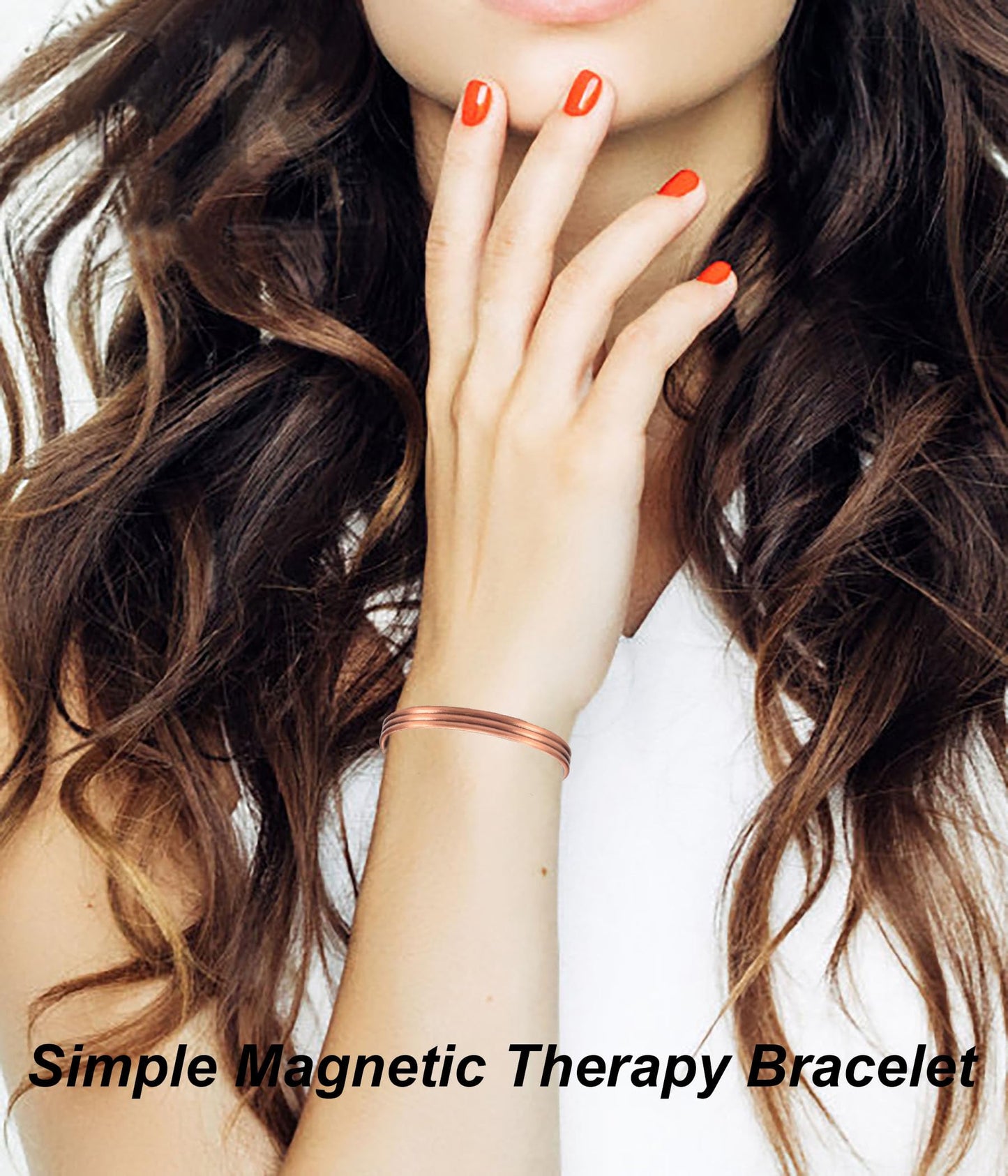 UtenoTureH Magnetic Copper Bracelet for Women for Arthritis, Pure Copper Adjustable Bracelets with 3500 Gauss Magnet ((C004))