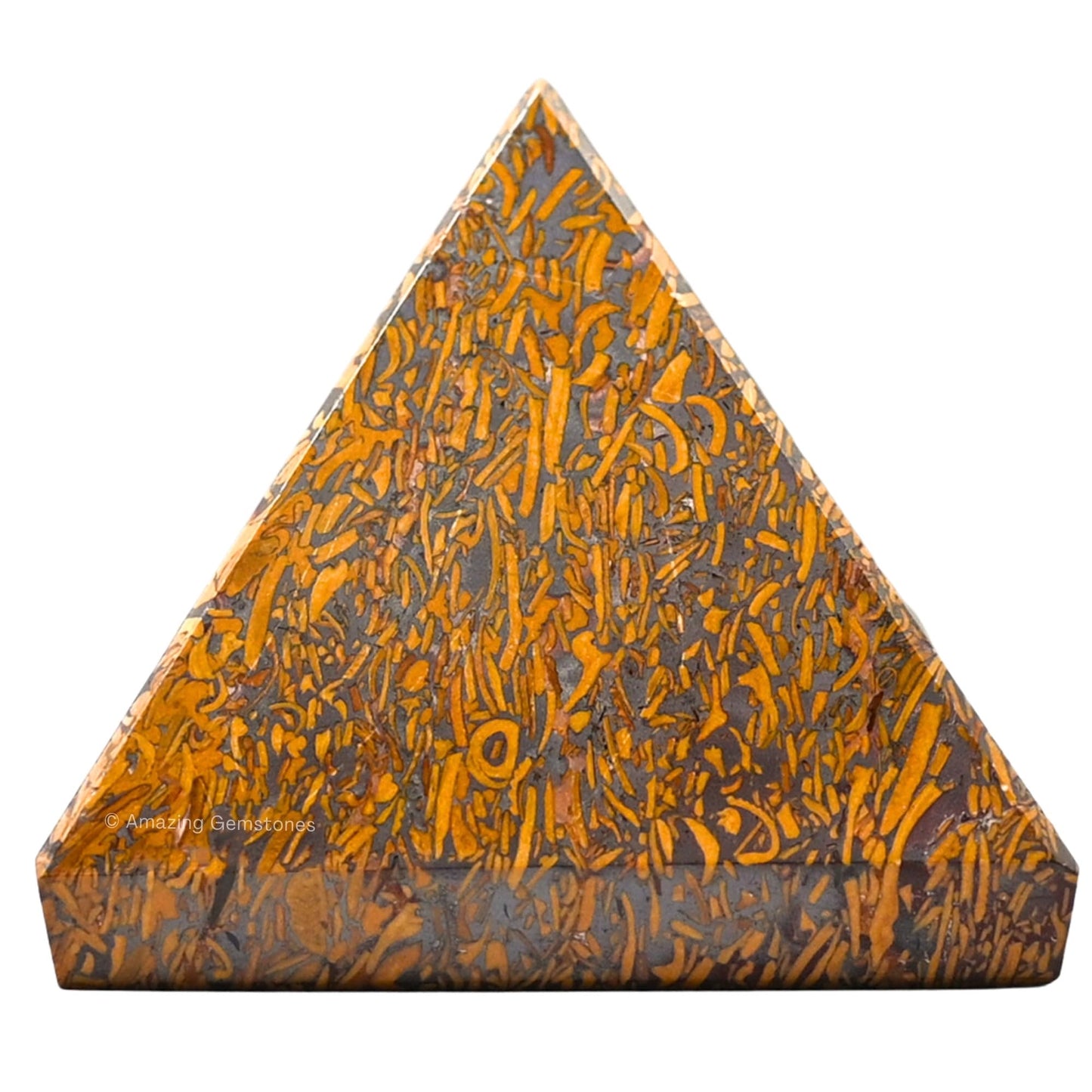Amazing Gemstone Mariyam Jasper Pyramid Crystal Healing Stones - 1.5" Great Pyramid Figurine of Natural Stone Pyramid for Meditation, Reiki, Chakra Balancing and Crystal Pyramids Grid