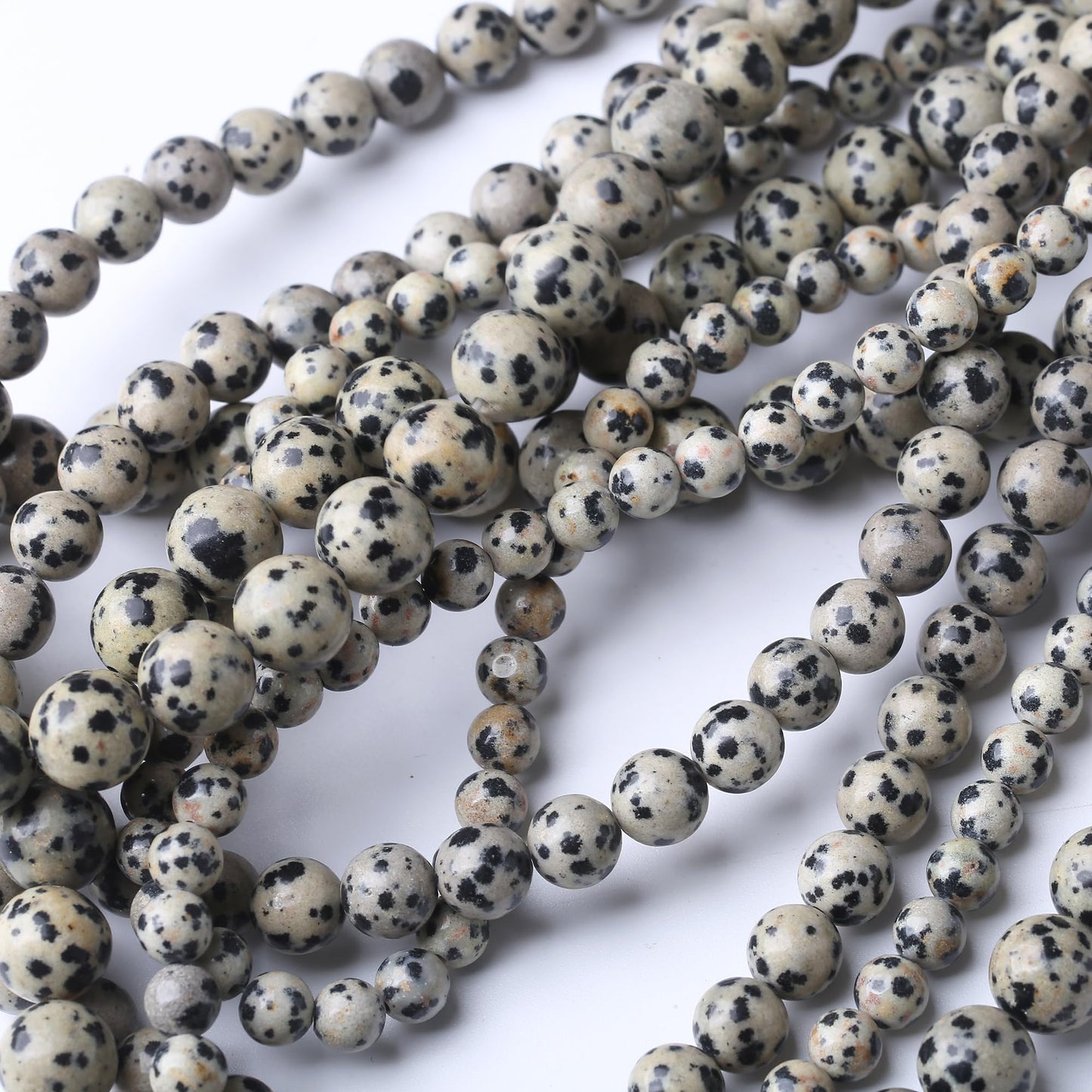 10MM Spotted Round Loose Beads Natural Gem Beads Crystal Energy Stone Beads for Jewelry Making DIY Bracelet Necklaces