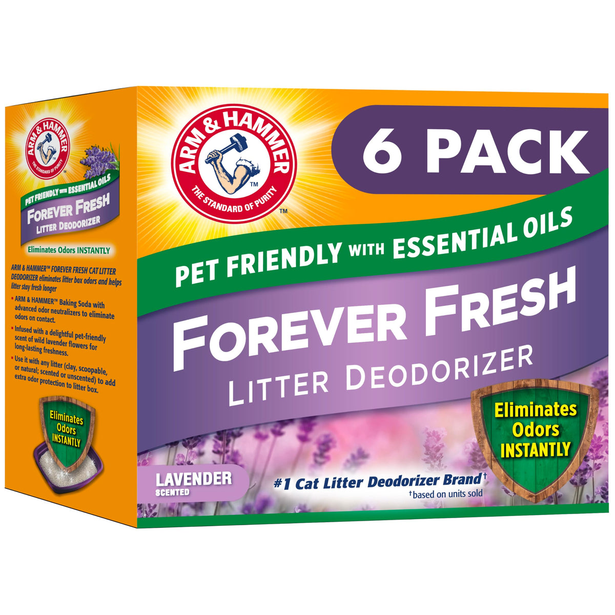 ARM & HAMMER Cat Litter Deodorizer Double Duty, 30 oz, 6 Pack