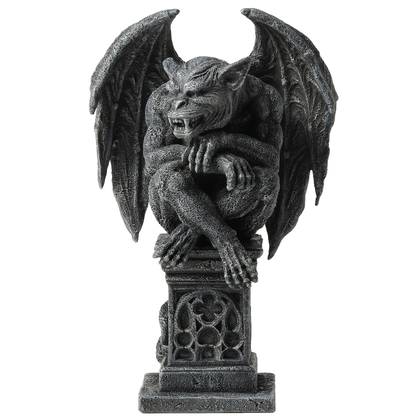 Veronese Design 7 1/8 Inch Beast Gargoyle on Pedestal Sitting Leg Crossed Polyresin Collectible Statue Figurine Gothic Fantasy Decor for Home or Gift