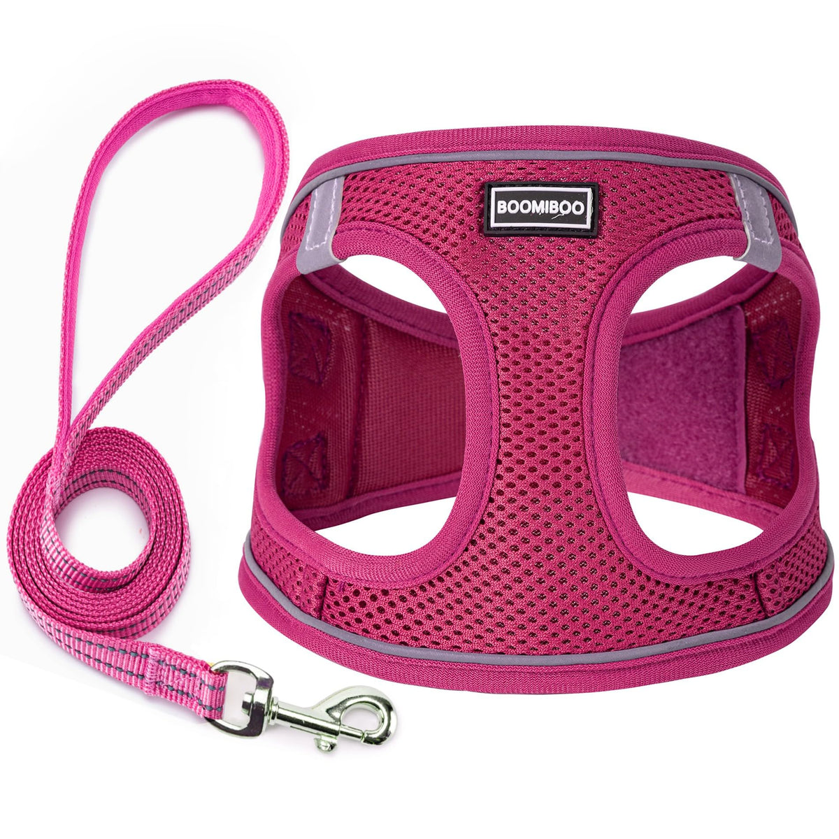 Dog Harness with Leash Set, Step-in Adjustable Puppy Pet Vest,Blue Stripe S