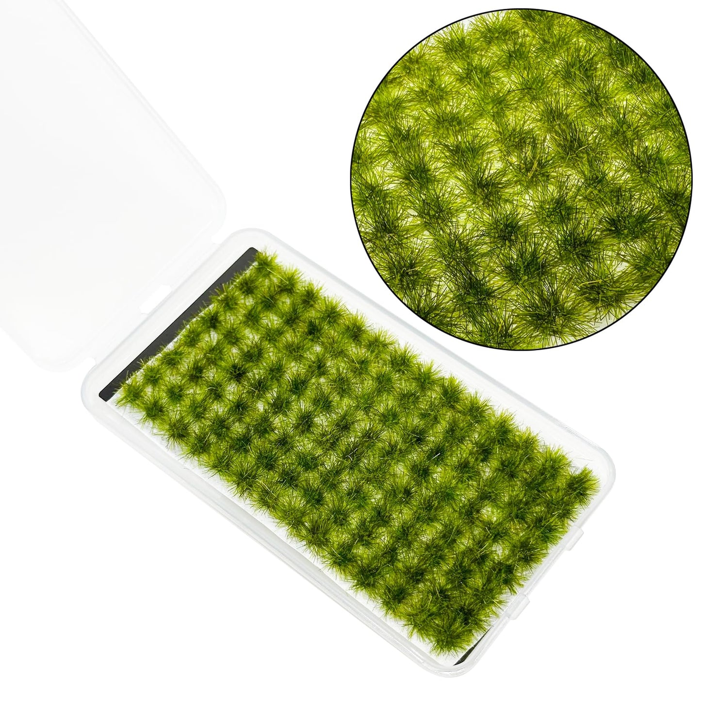 Cayway 312 PCS Static Grass Tuft 3 Color Model Railway Artificial Miniature Terrain Kit for DIY Model Railway Fairy Garden Diorama Scenery