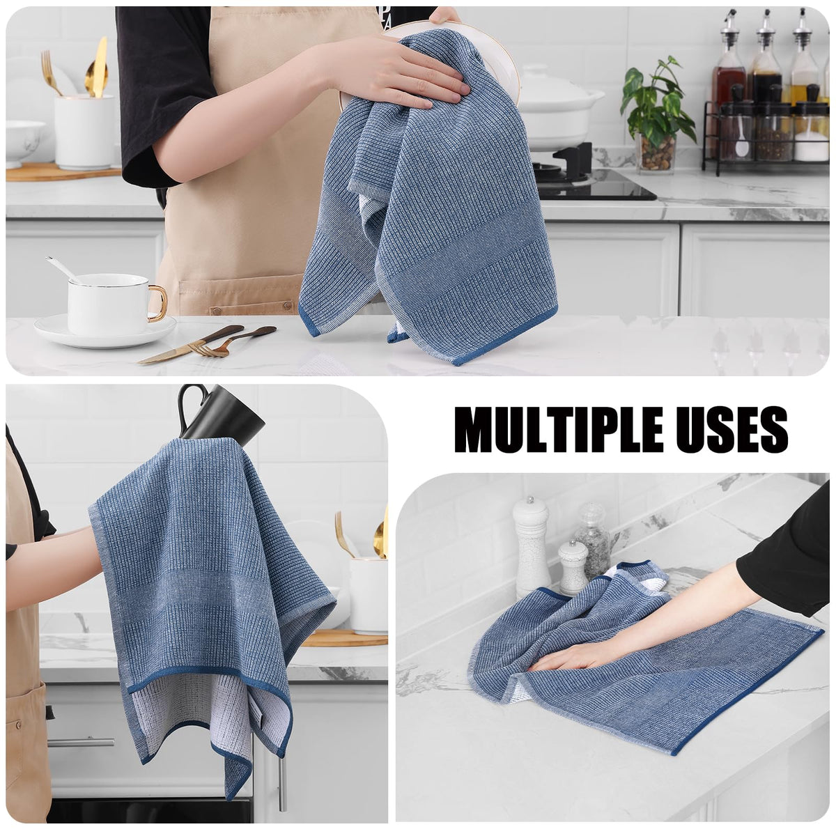380 GSM Cotton Premium Kitchen Towels 3 Pack (3 Count)
