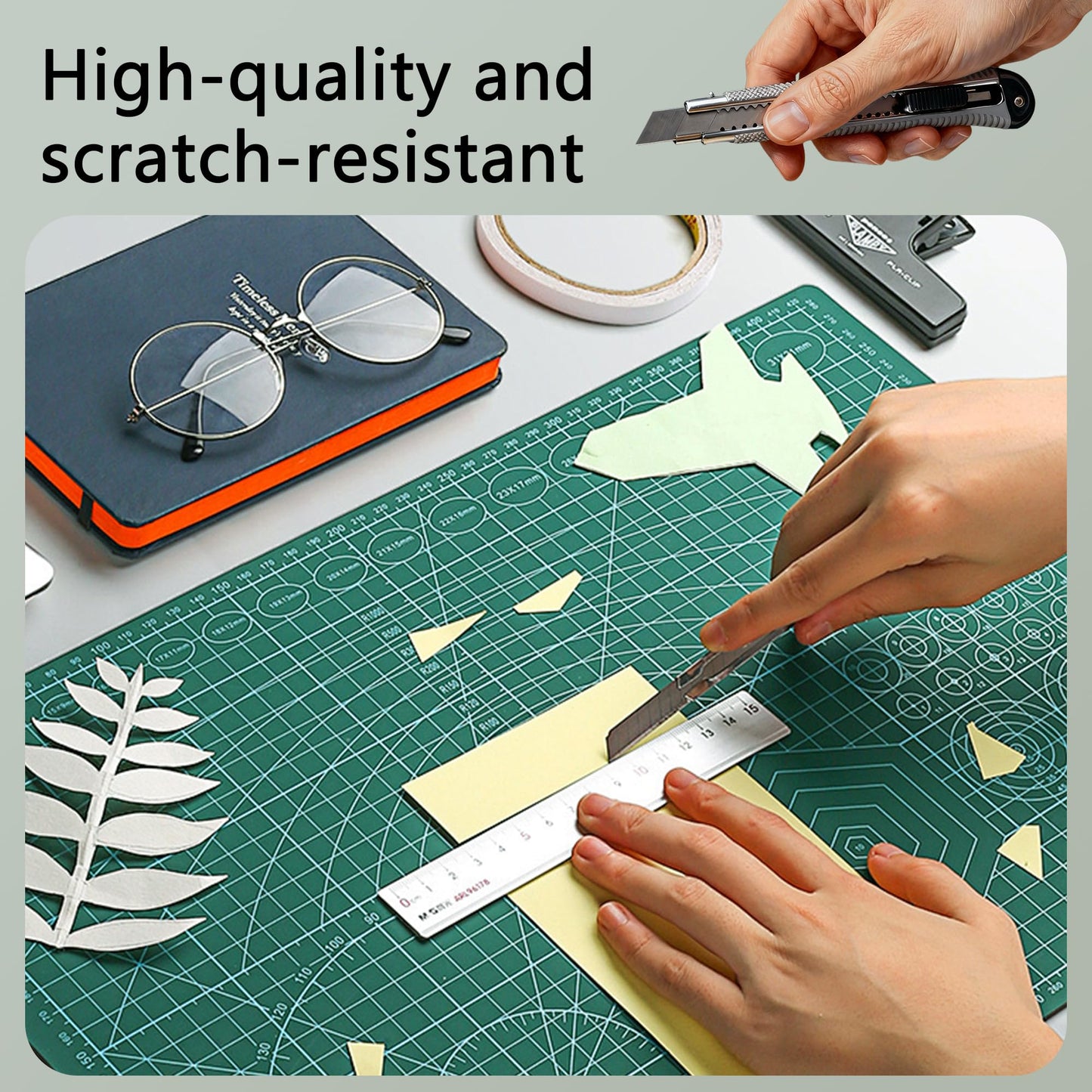 SHRJ Cutting Mats Double Sided 5 Layers Craft Cutting Mat Rotary Cutting Sewing Mat Multi-sized Tabletop Cutting Board for Sewing Hobby Crafts Scrapbooking Fabric Project DIY Artwork