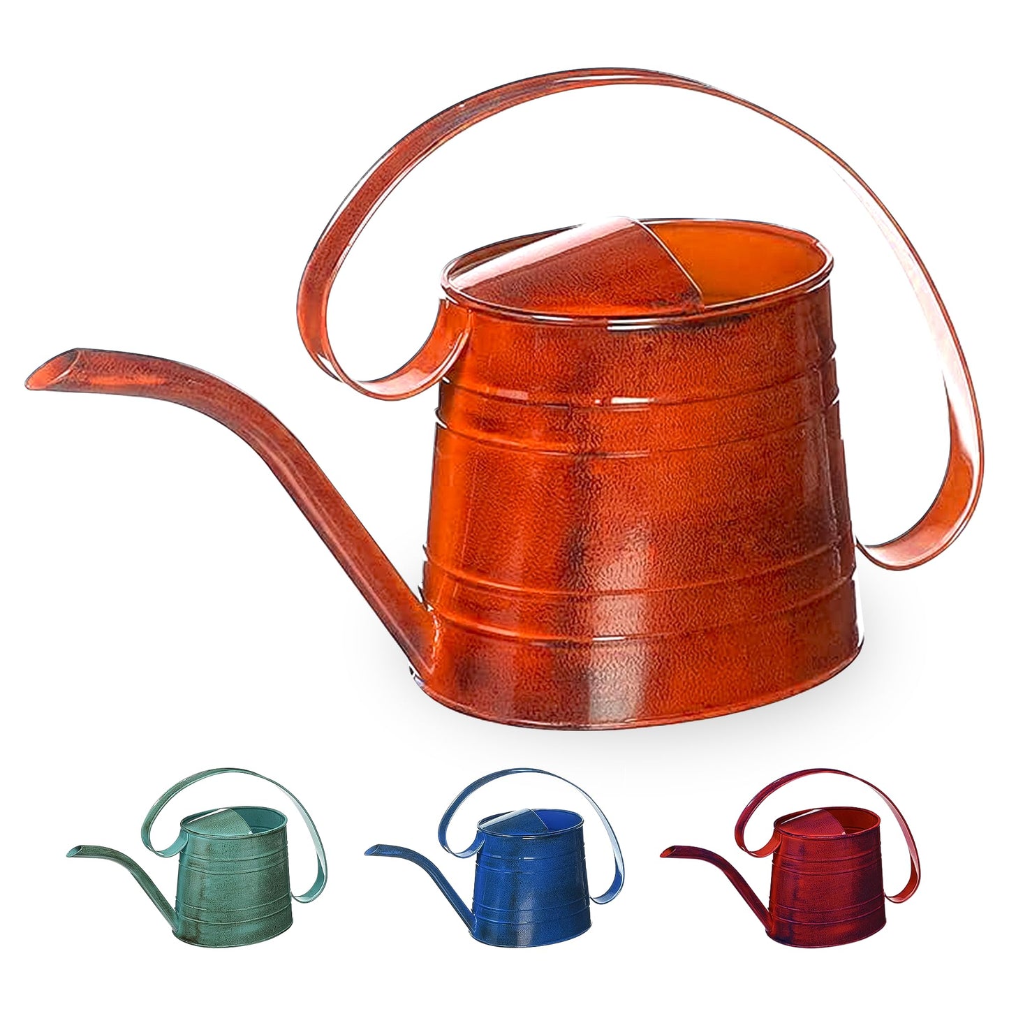 Robert Allen MPT01506 Danbury Metal Watering Can, Tango Orange