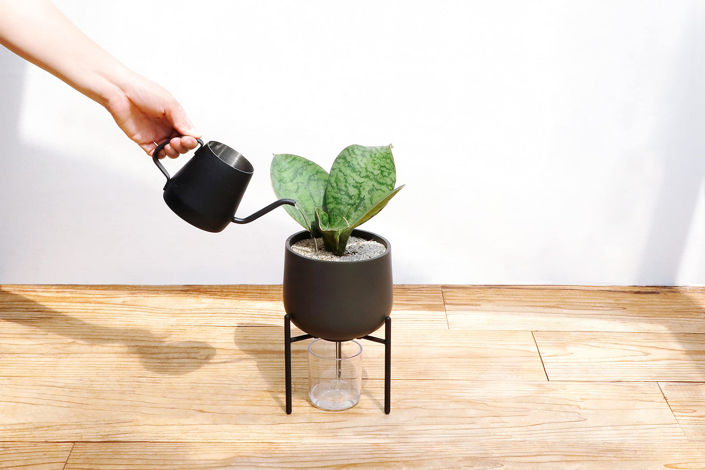 KINTO 29233 Plant Pot 8.3 inches (211_135 mm) Dark Gray Stand Type Pot