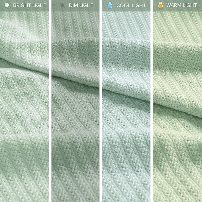 Madison Park Liquid Cotton Luxury Blanket Premium Soft Cozy 100% Ring Spun Cotton For Bed , Couch or Sofa, Twin, Sea Foam